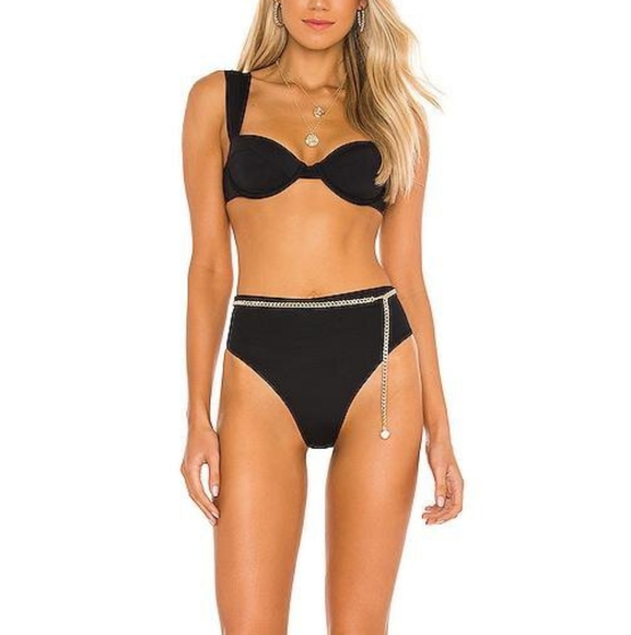 WeWoreWhat Claudia Emily Bikini Set Black - Picture 3 of 8